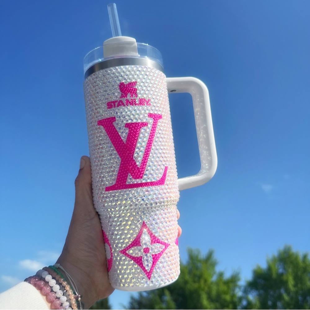 *BEAUTIFUL* Bedazzled Pink Fashion Stanley Quencher - Custom